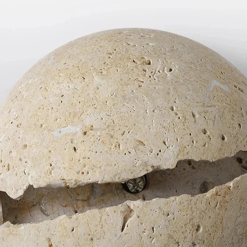 Kiki's Way | Blake Travertine Wall Light – Round Disc, G4