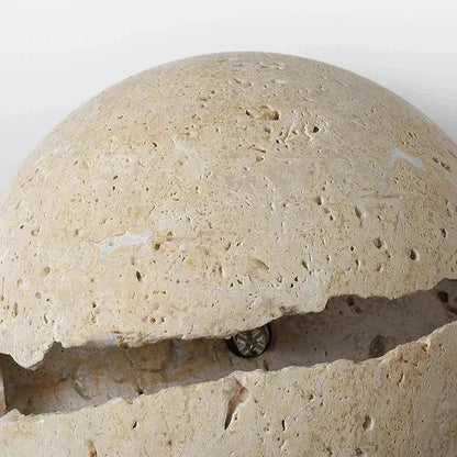 Kiki's Way | Blake Travertine Wall Light – Round Disc, G4