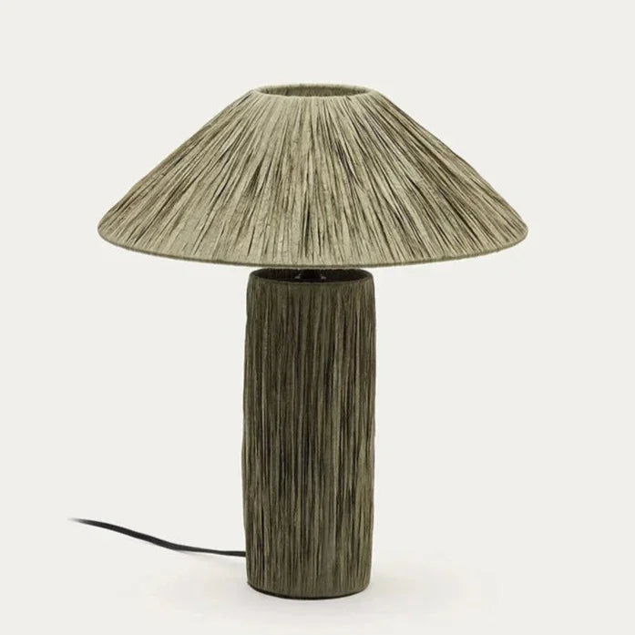 Kiki's Way | Arata Raffia Table Lamp – Iron Base