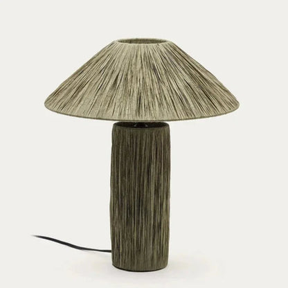 Kiki's Way | Arata Raffia Table Lamp – Iron Base