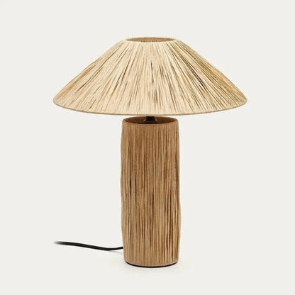 Kiki's Way | Arata Raffia Table Lamp – Iron Base
