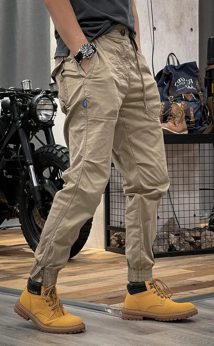 Stretch Cargo Pants with Pockets