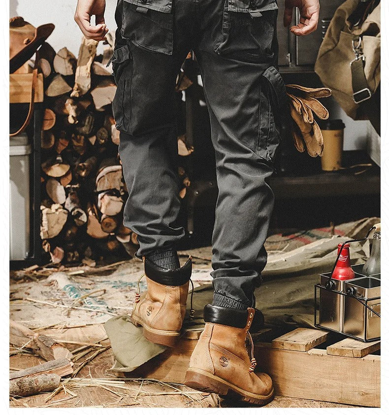 Stretch Cargo Pants with Pockets