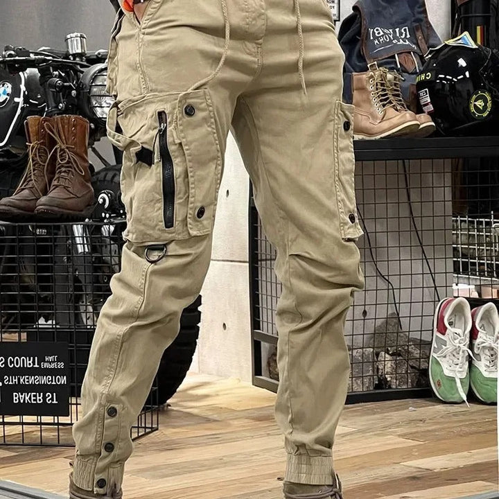 Stretch Cargo Pants with Pockets