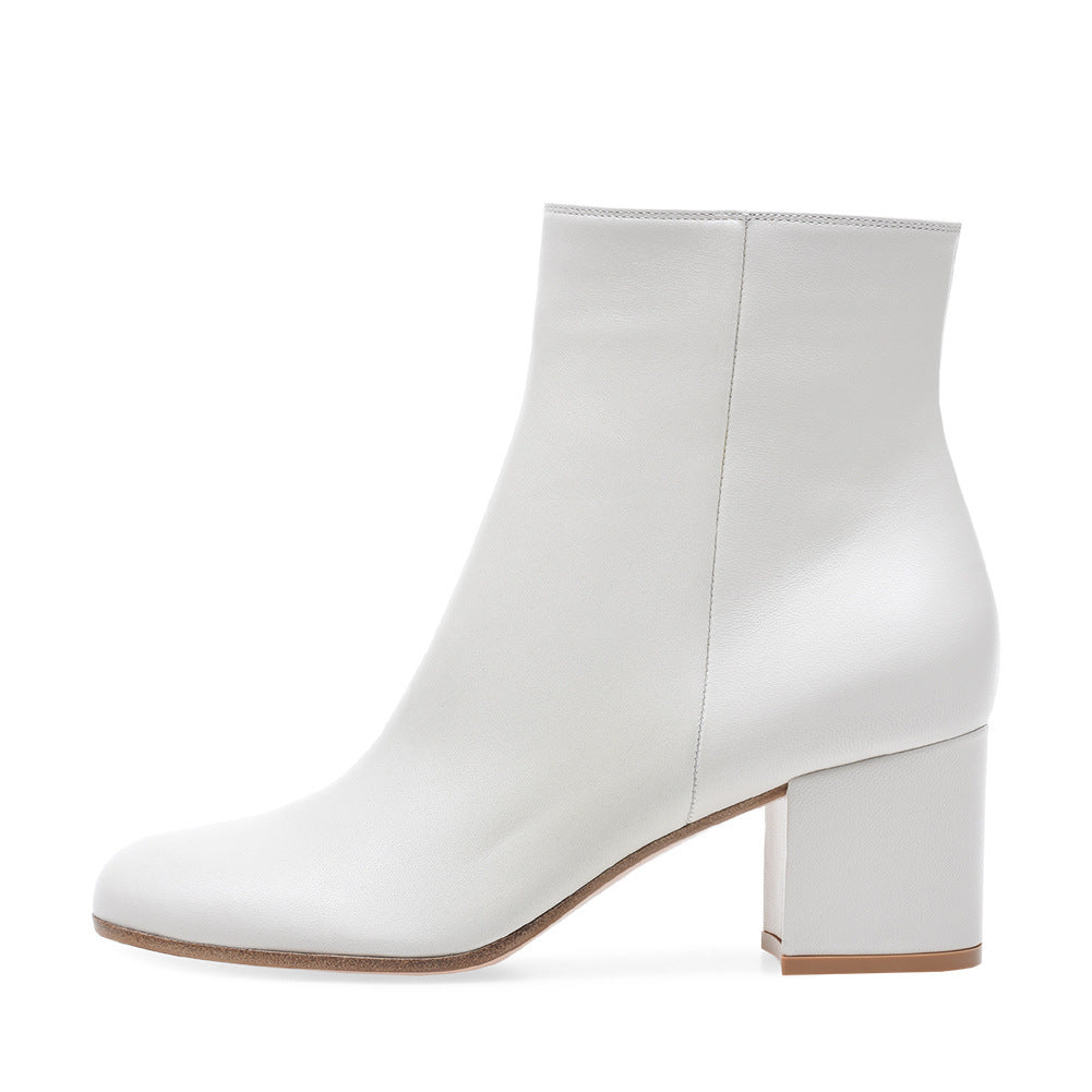 Women's Chunky Heel Round-Toe Mid-Heel Boots