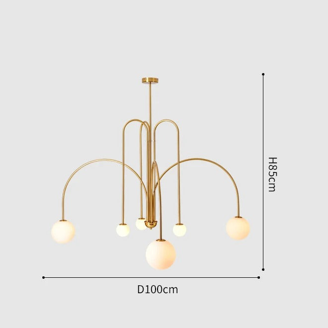 Kiki's Way | St Kilda Chandelier – Six-Light G9, Metal & Glass