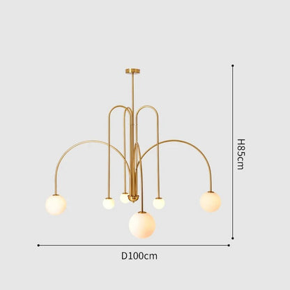 Kiki's Way | St Kilda Chandelier – Six-Light G9, Metal & Glass