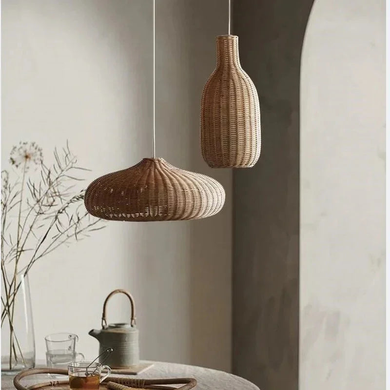 Kiki's Way | Lambogan Rattan Pendant Light – Handwoven, E27