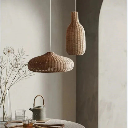 Kiki's Way | Lambogan Rattan Pendant Light – Handwoven, E27