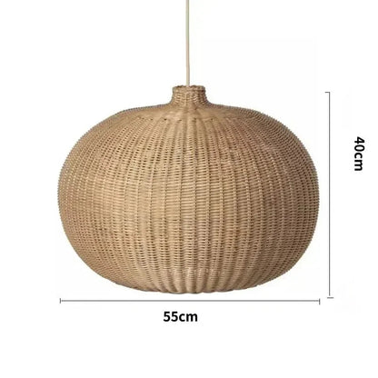 Kiki's Way | Lambogan Rattan Pendant Light – Handwoven, E27