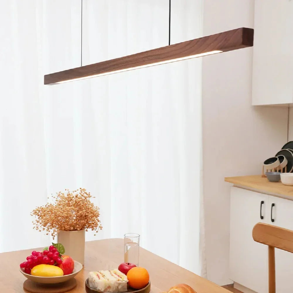 Kiki's Way | Catalina Linear Pendant Light – Pine & Black Walnut