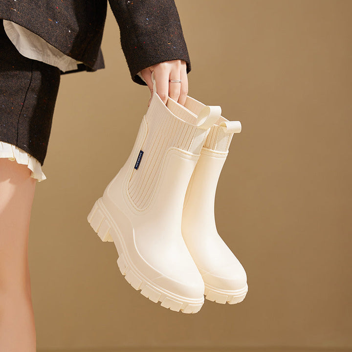 Rubber Boots - Waterproof with Anti-Slip Sole, Perfect for Rainy Weather