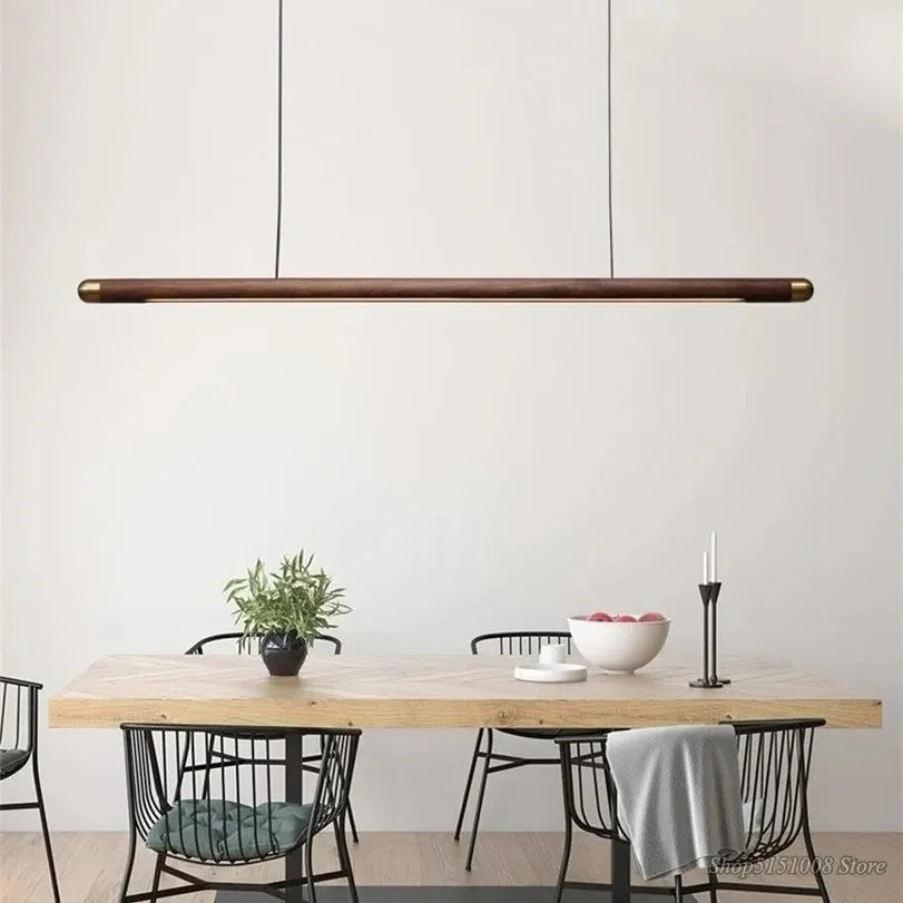Kiki's Way | Orianna Wooden Linear Pendant Light – Ash or Walnut