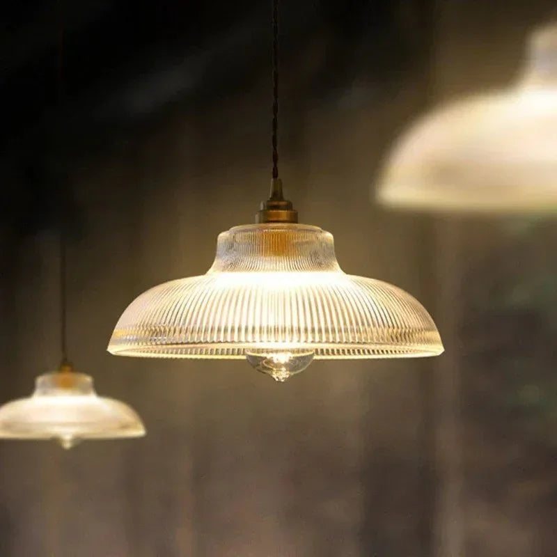 Kiki's Way | Boston Glass Pendant Light – Retro Metal & Glass