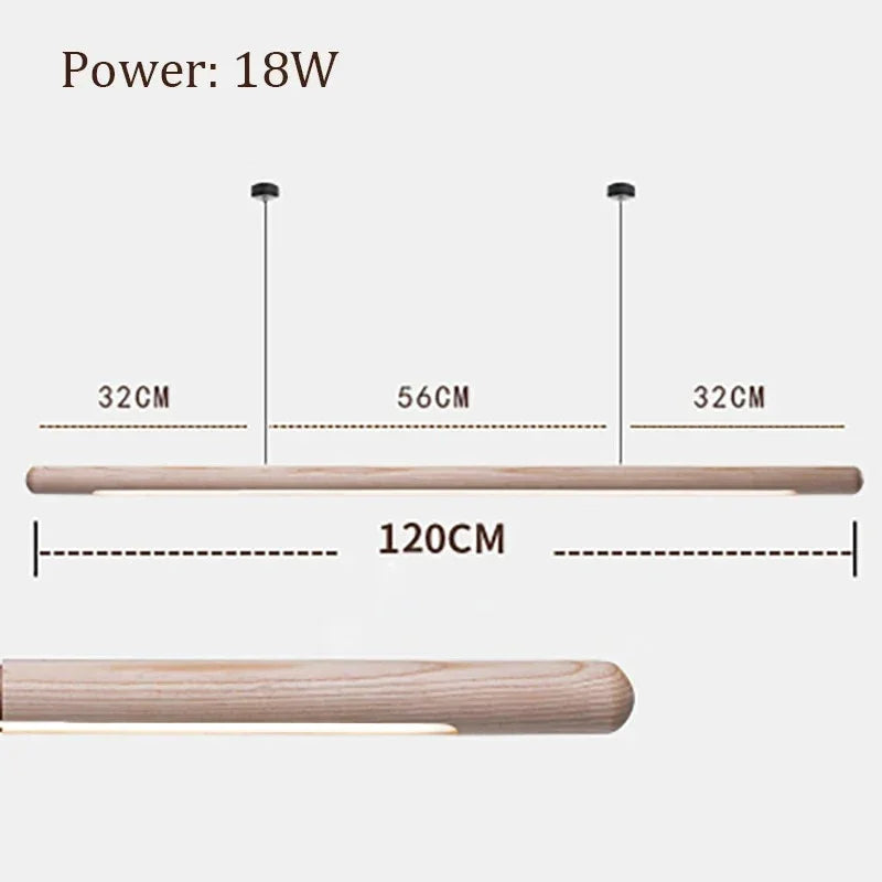 Kiki's Way | Orianna Wooden Linear Pendant Light – Ash or Walnut