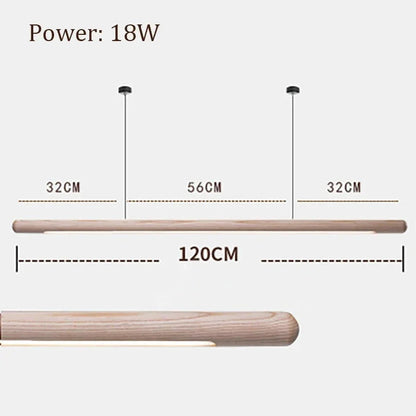 Kiki's Way | Orianna Wooden Linear Pendant Light – Ash or Walnut