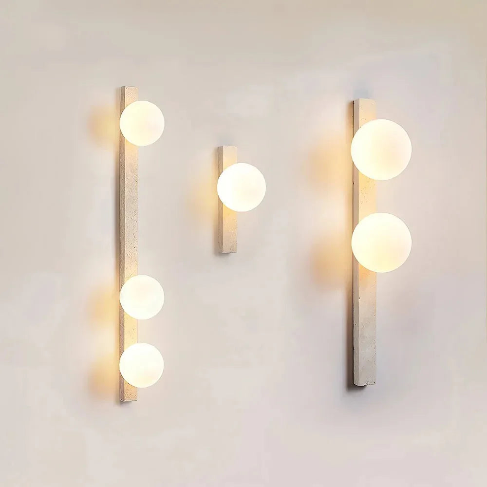 Kiki's Way | Abigail Travertine Wall Light – Vertical Bar