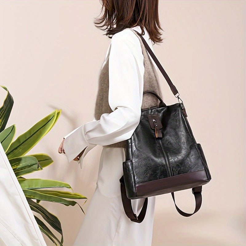 Women's Anti-Theft Vegan Backpack - Anti-Theft City Backpack