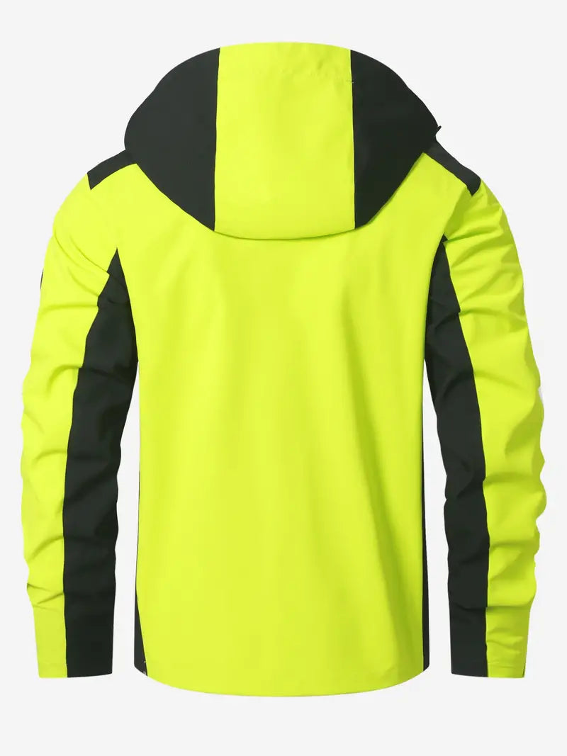 Outdoor Jacket with Reflective Design - Waterproof & Sporty