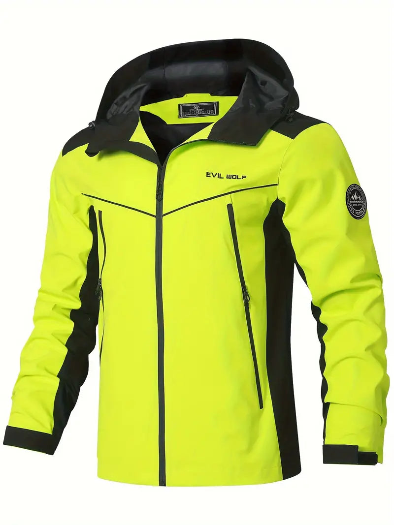 Outdoor Jacket with Reflective Design - Waterproof & Sporty