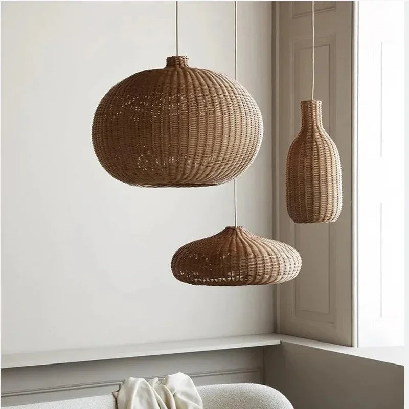 Kiki's Way | Lambogan Rattan Pendant Light – Handwoven, E27