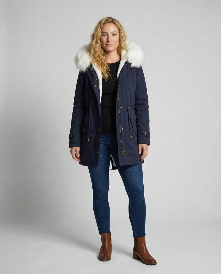 Warm Winter Jacket for Women, Mid-Length