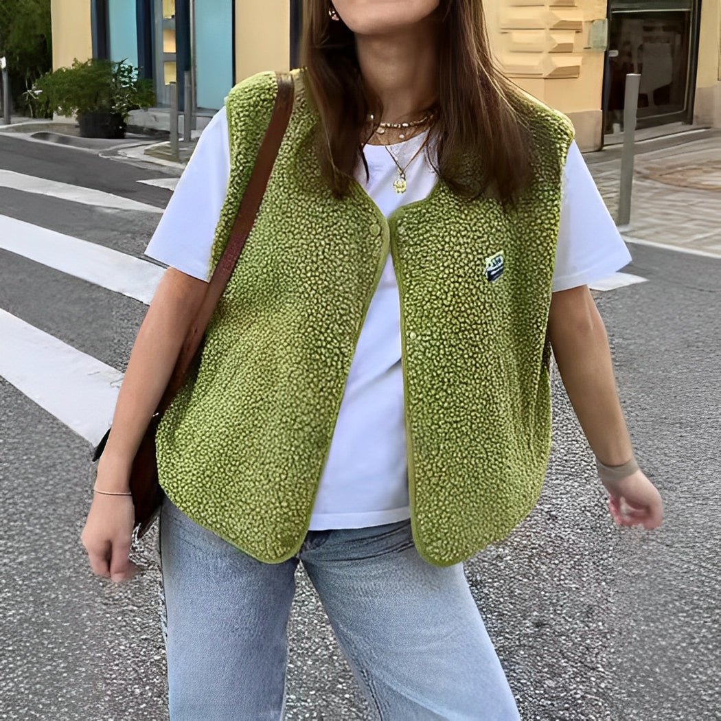 Women's Vest with Simple Button Closure