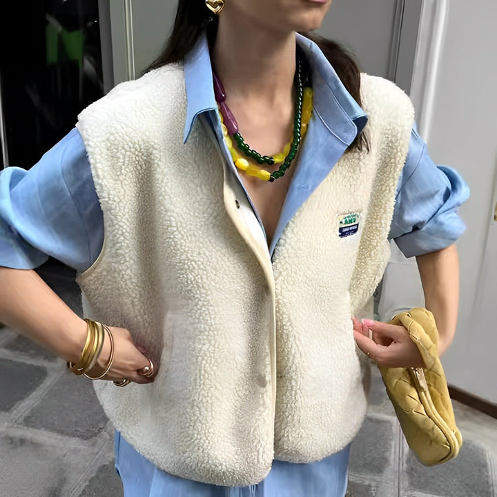 Women's Vest with Simple Button Closure