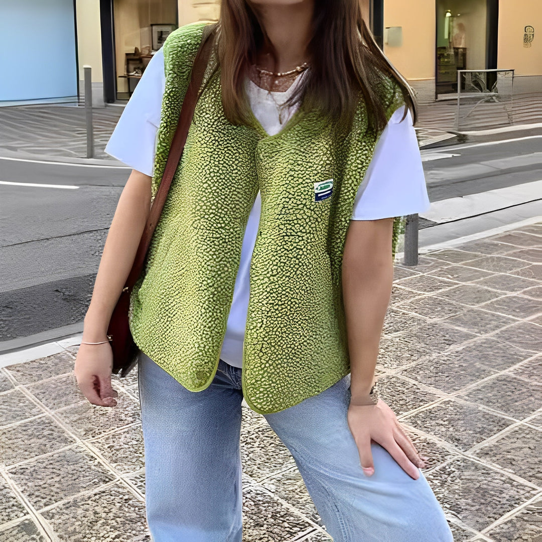 Women's Vest with Simple Button Closure