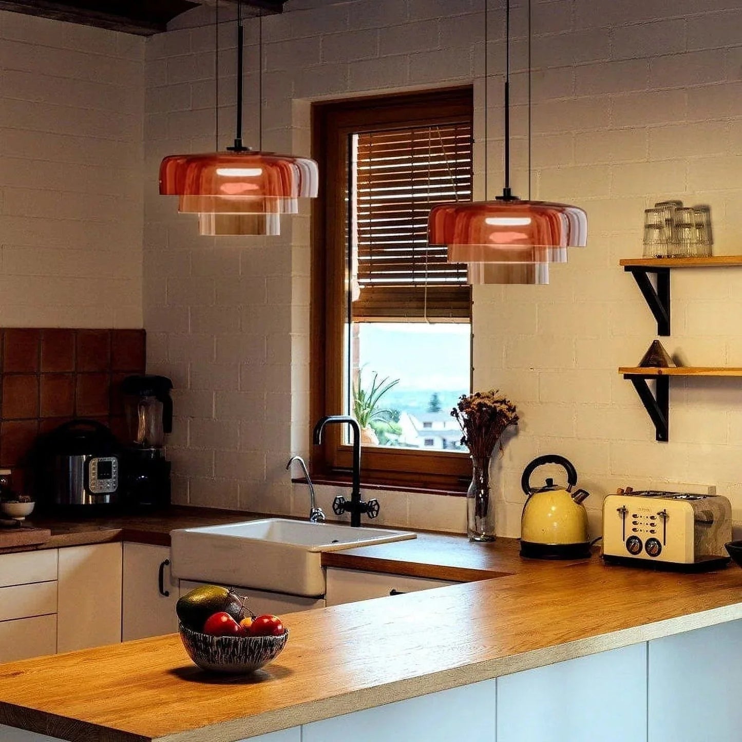 Kiki's Way | Glasstråle Glass Pendant Light – Orange, Green or Grey