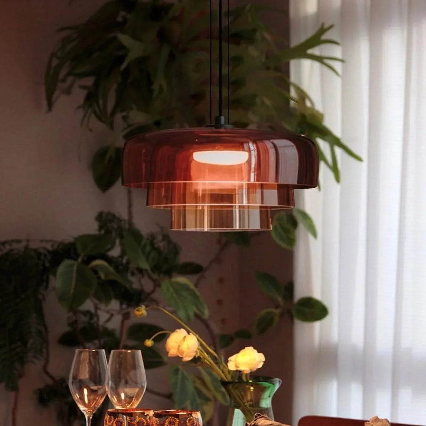Kiki's Way | Glasstråle Glass Pendant Light – Orange, Green or Grey