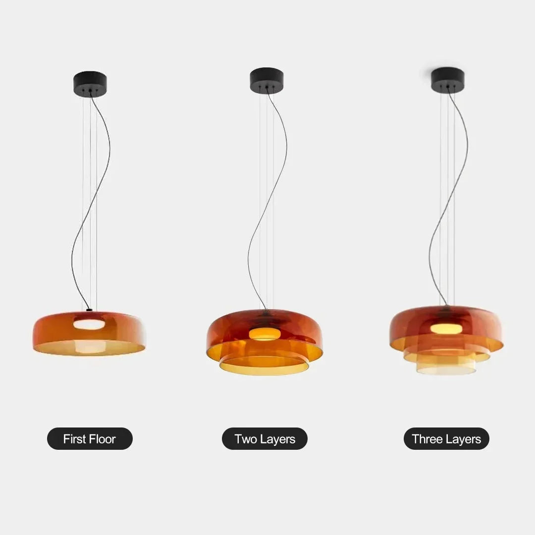 Kiki's Way | Glasstråle Glass Pendant Light – Orange, Green or Grey