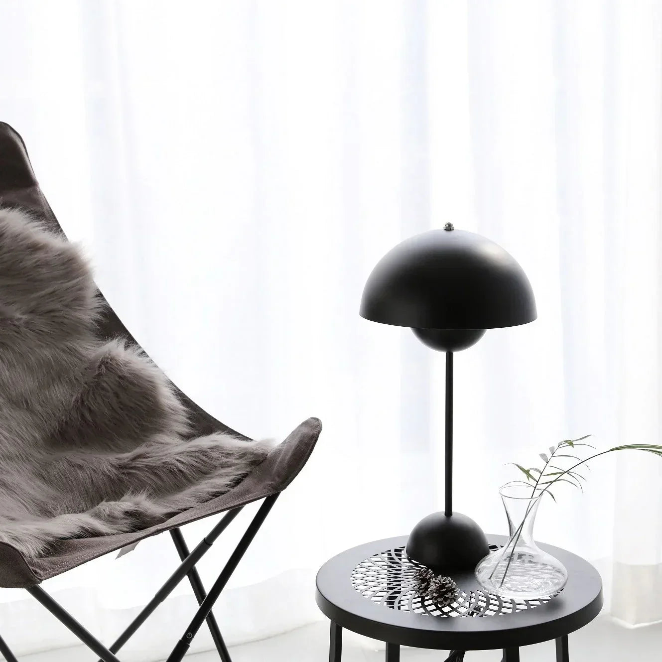 Kiki's Way | Adele Metal Table Lamp – Classic Dome Shade