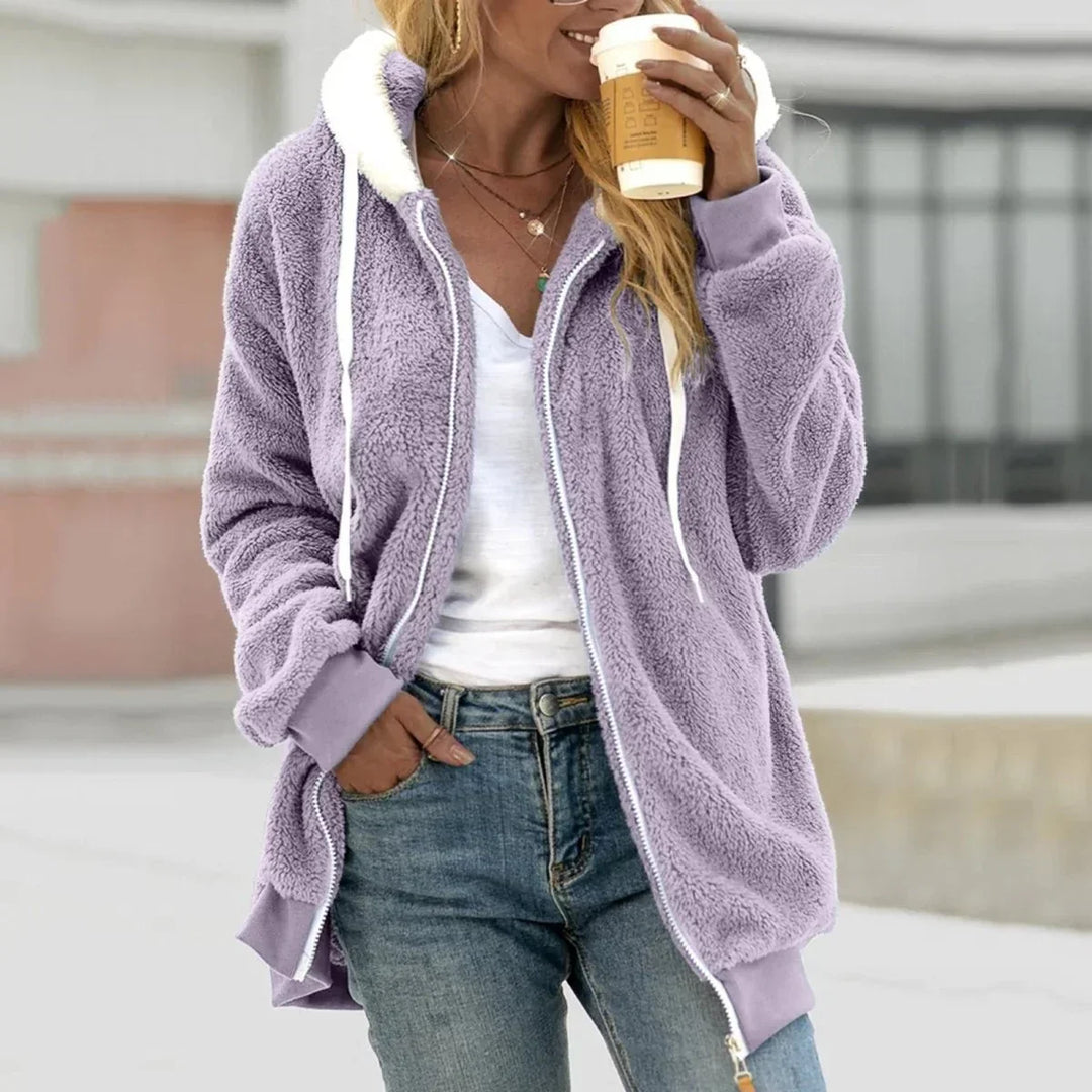 Extra Warm Teddy Fleece Zip Hoodie