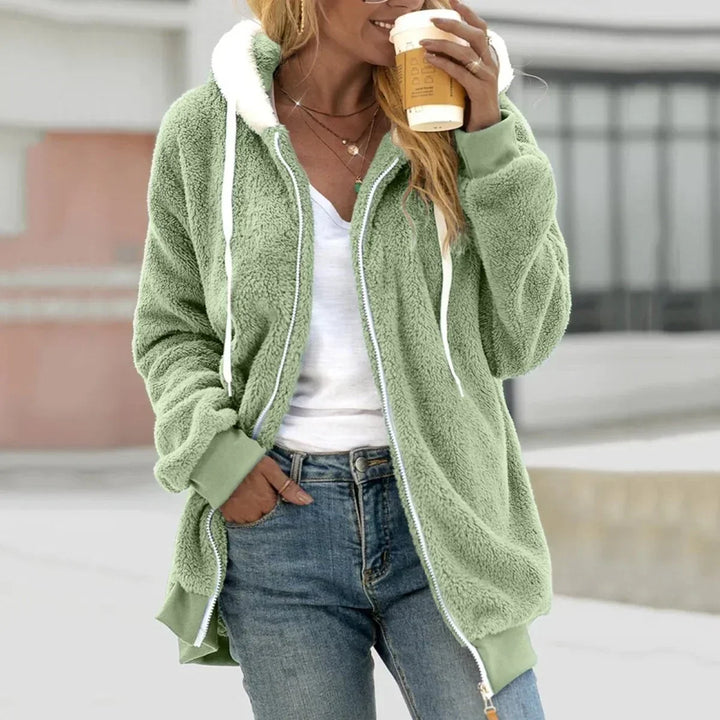 Extra Warm Teddy Fleece Zip Hoodie