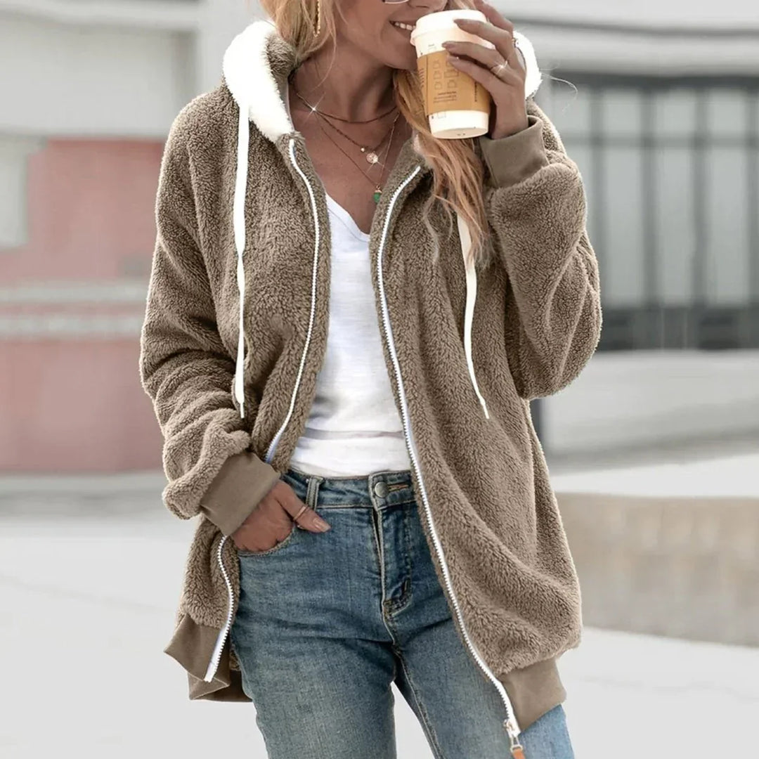 Extra Warm Teddy Fleece Zip Hoodie