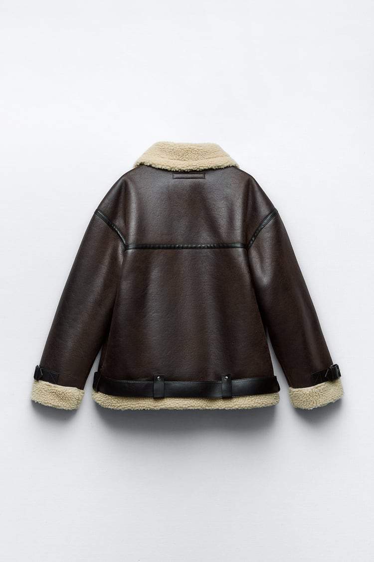 Karina - Jacket with Lapel in Synthetic Material