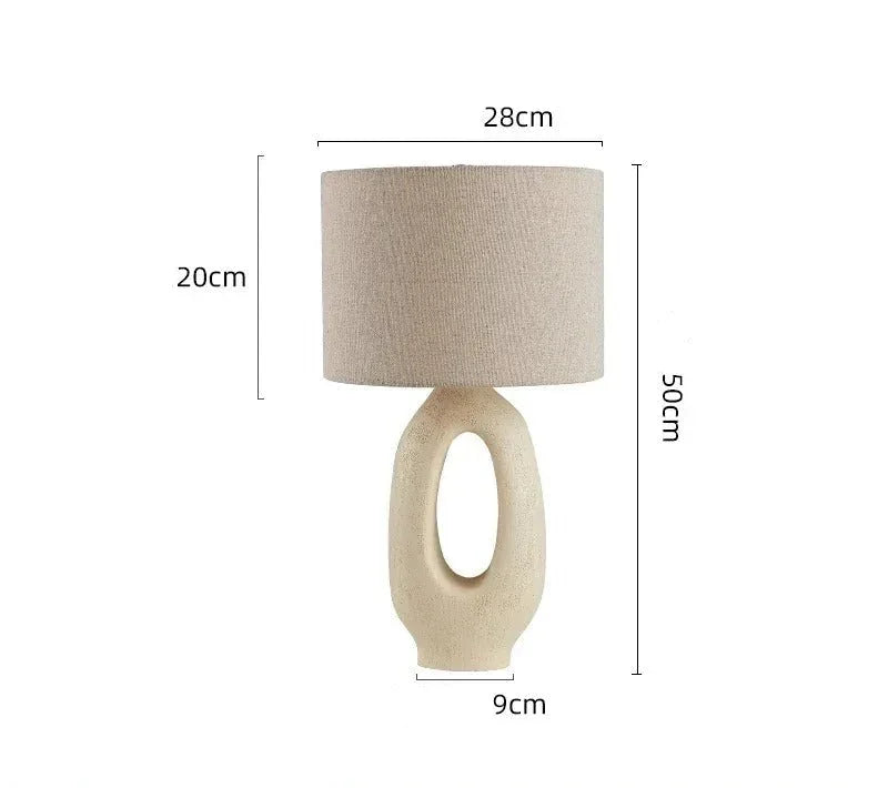 Kiki's Way | Aleyna Resin Table Lamp – Fabric Shade
