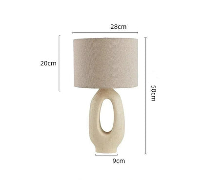 Kiki's Way | Aleyna Resin Table Lamp – Fabric Shade
