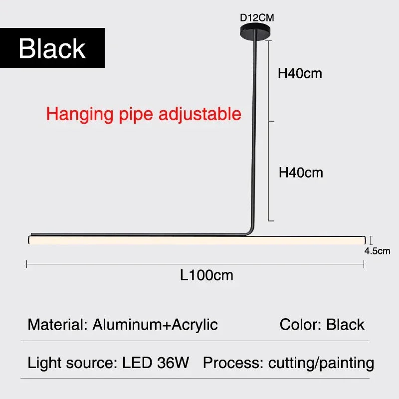 Kiki's Way | Mariah Tube Pendant Light – Polished Chrome, Linear