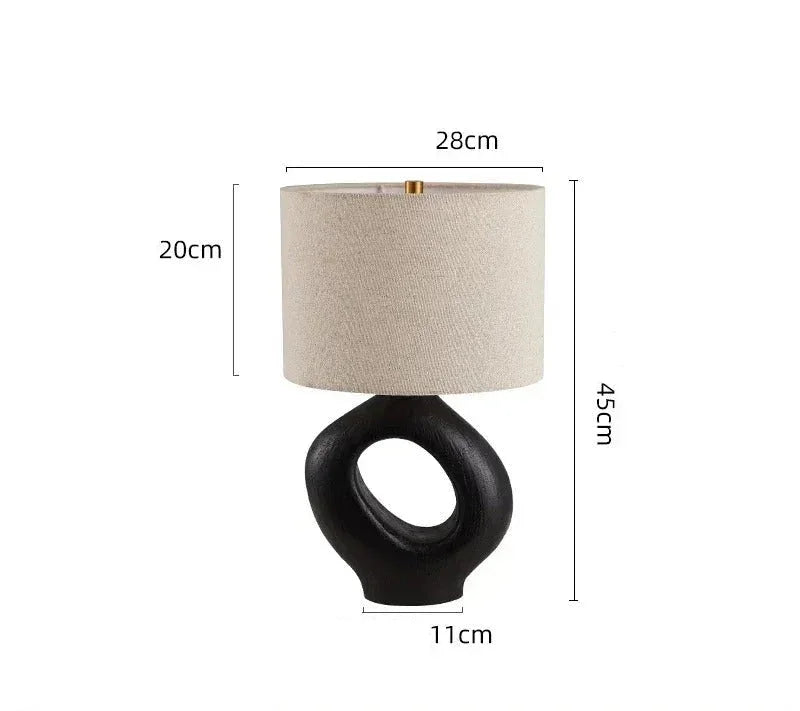 Kiki's Way | Aleyna Resin Table Lamp – Fabric Shade