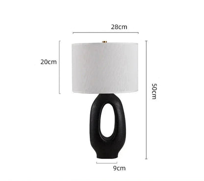 Kiki's Way | Aleyna Resin Table Lamp – Fabric Shade