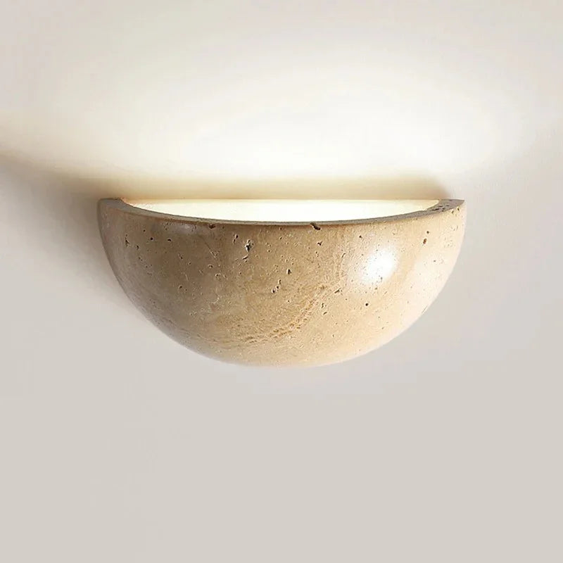 Kiki's Way | Avery Travertine Wall Light – Half-Moon, G4