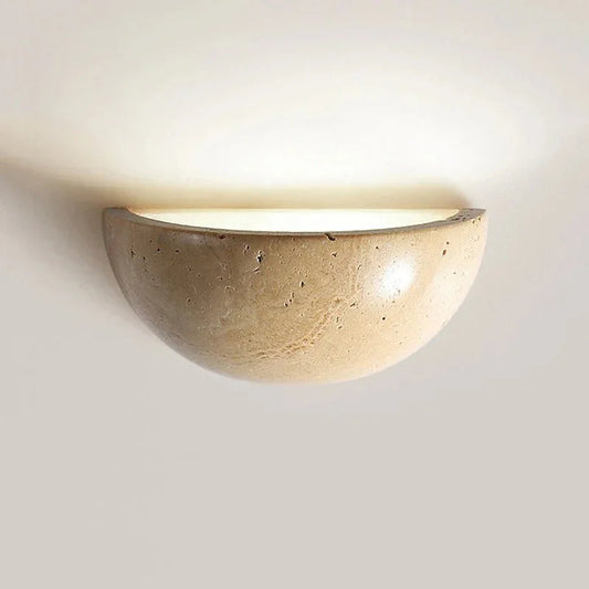 Kiki's Way | Avery Travertine Wall Light – Half-Moon, G4