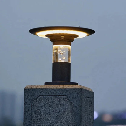 Kiki's Way | Acacia Solar Pillar Light – Aluminium, IP65