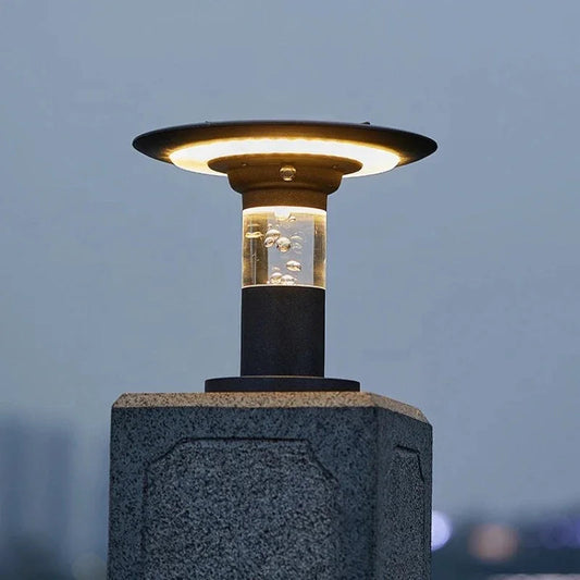 Kiki's Way | Acacia Solar Pillar Light – Aluminium, IP65