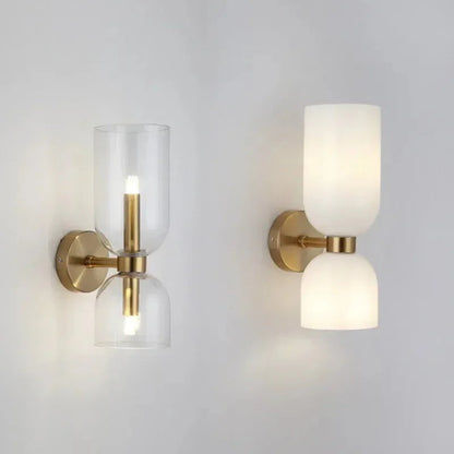 Kiki's Way | Bello Twin-Shade Wall Light – Glass & Iron, E14