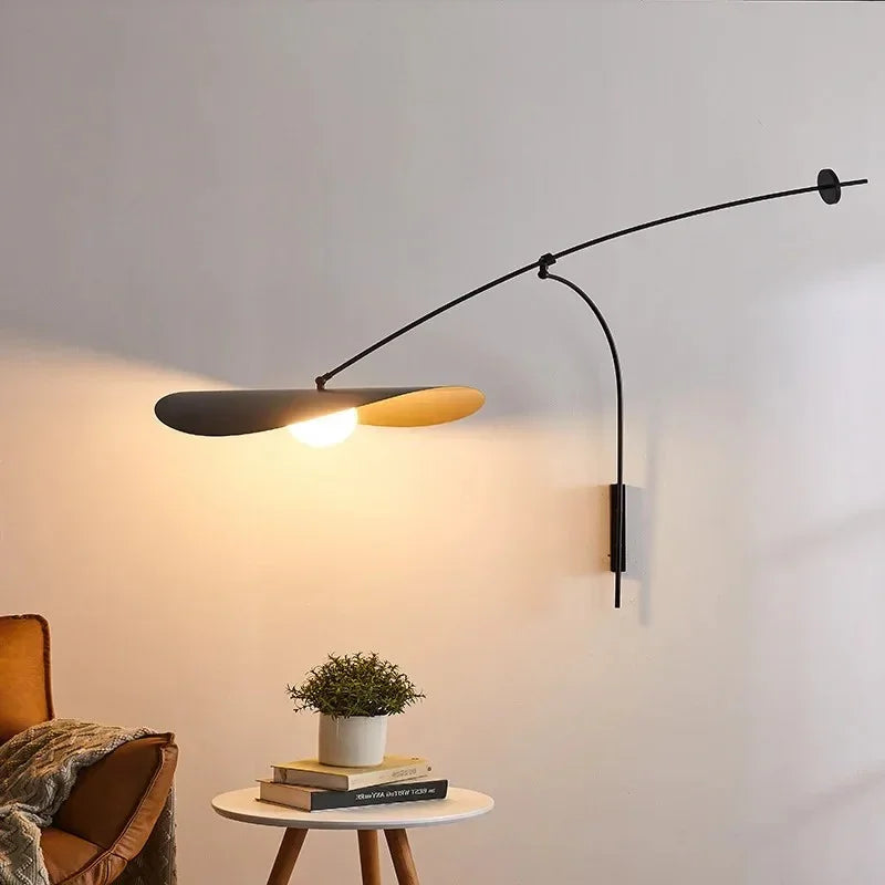 Kiki's Way | Ariel Long-Arm Wall Light – Frosted Glass, Black or Gold