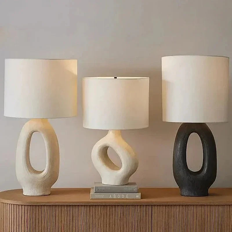 Kiki's Way | Aleyna Resin Table Lamp – Fabric Shade