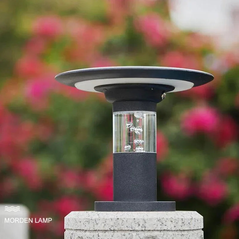 Kiki's Way | Acacia Solar Pillar Light – Aluminium, IP65